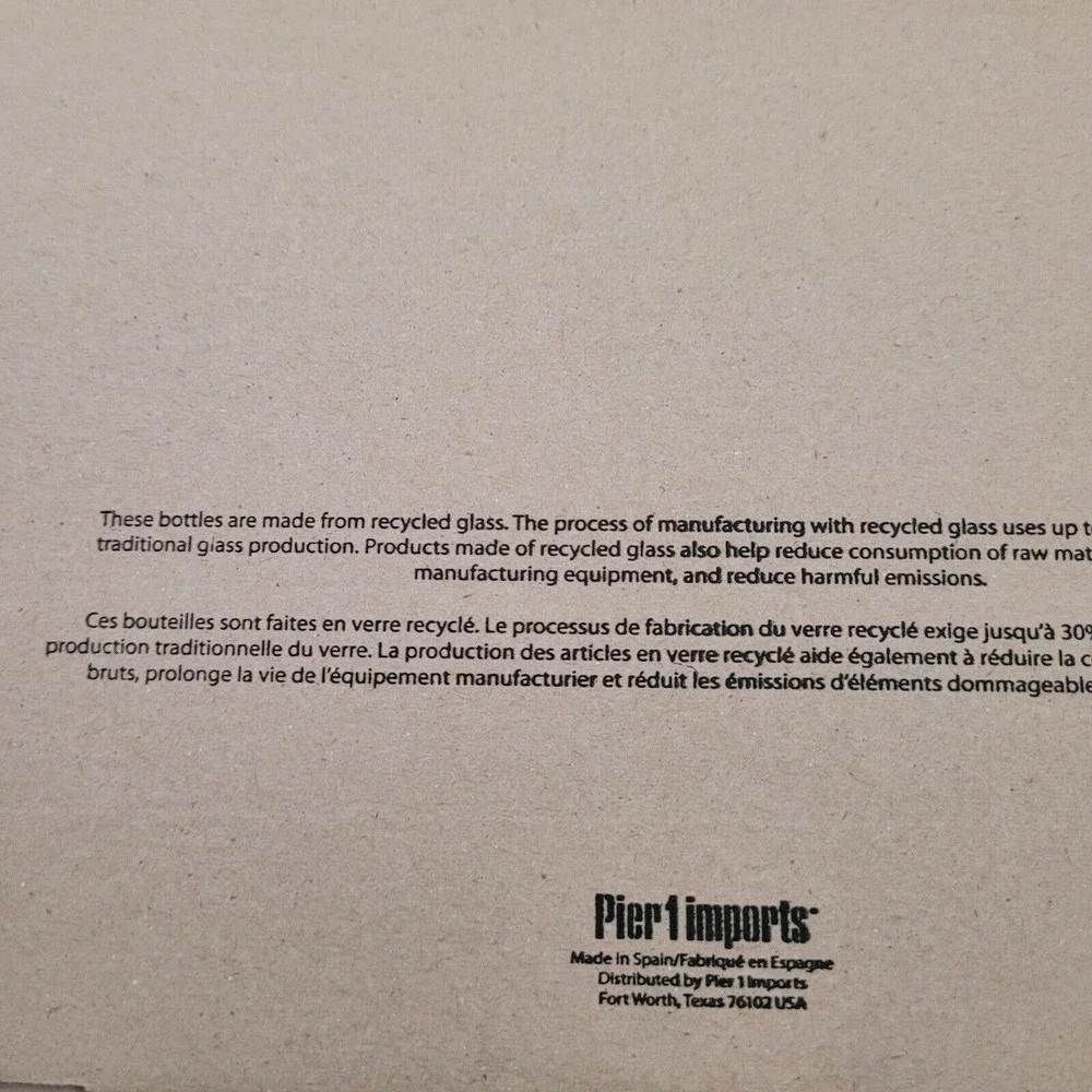 Pier 1 Imports Recycled Glass Decorative Bottles
